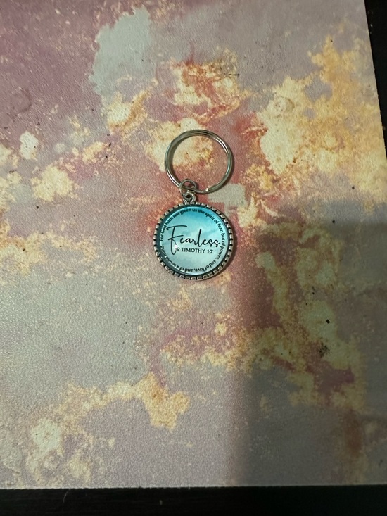 Other - Fearless Inspirational Keychain - Teal Accent